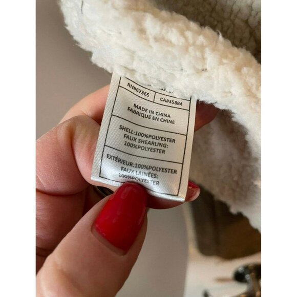 NWT Ladies Jack Faux Leather Sherpa Lined Jacket Size Medium - Picture 11 of 11